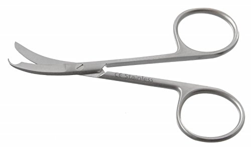 Shortbent Stitch Scissors, Curved, Delicate Pattern, 3 1/2' (8.9 Cm)